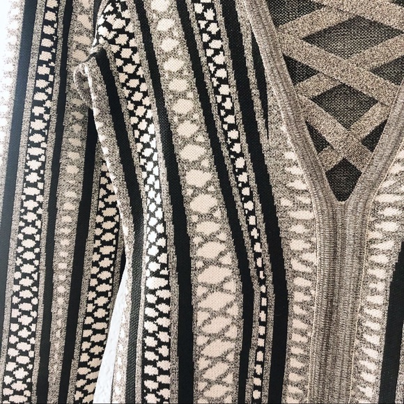 SOLD Lurex Cross Neck Bandage Dress - Picture 3 of 4